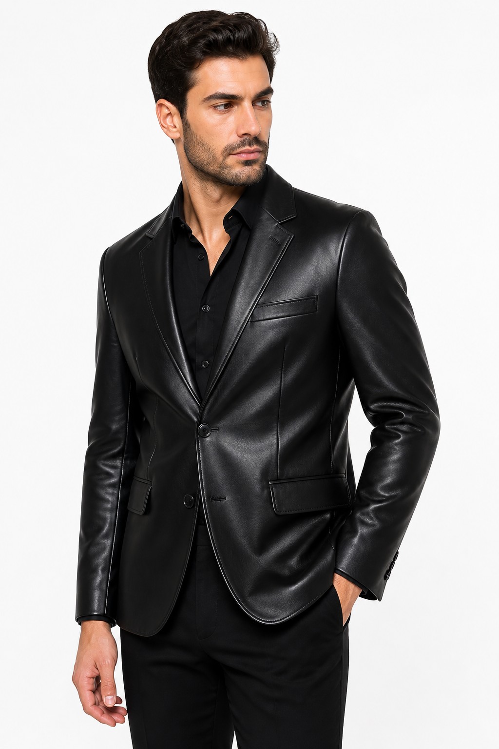 Men Black Fashion Blazer Jacket 01