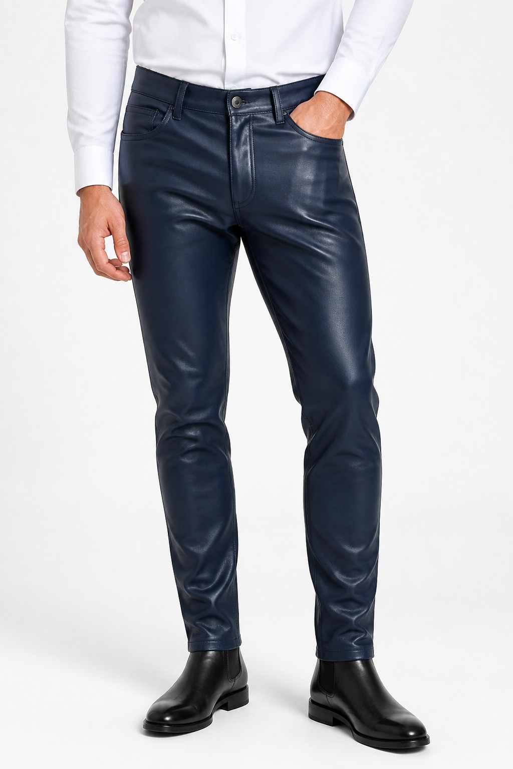 Men Navy Fashion Pants 03