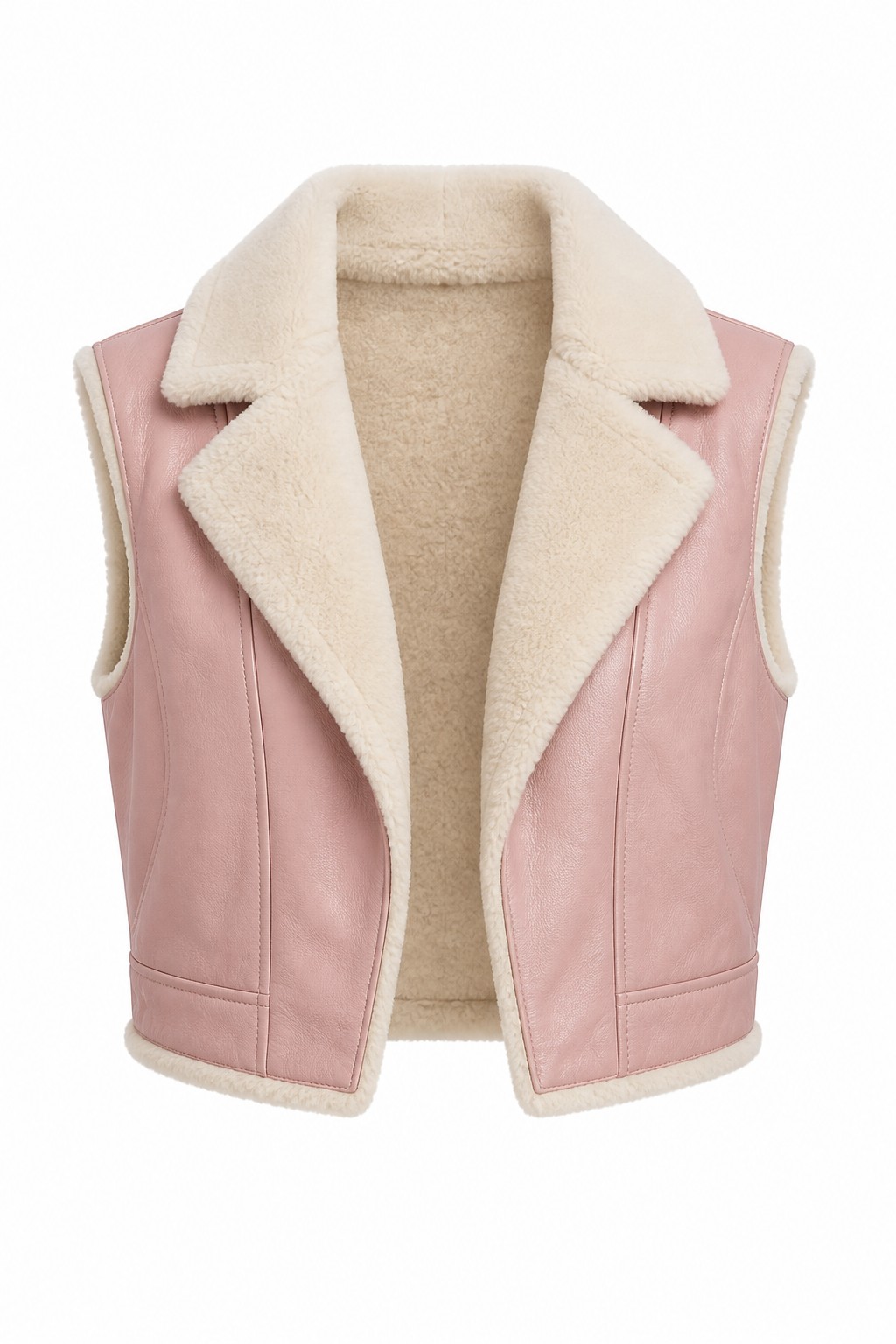 Women Pink Fur Lined Vescuit 02
