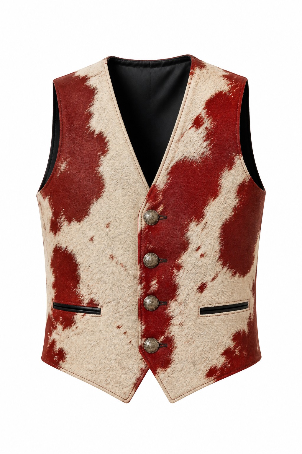 Men Red Cream Hair-on Vescuit 03