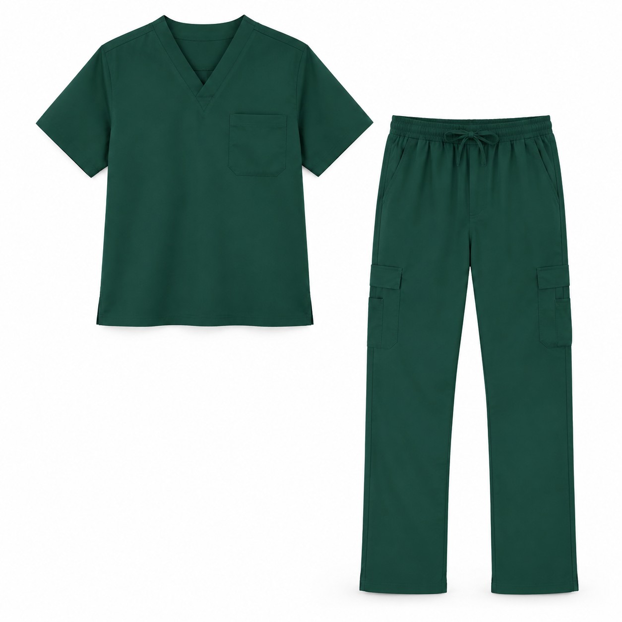 Mens Cargo Scrub Set Emerald Green