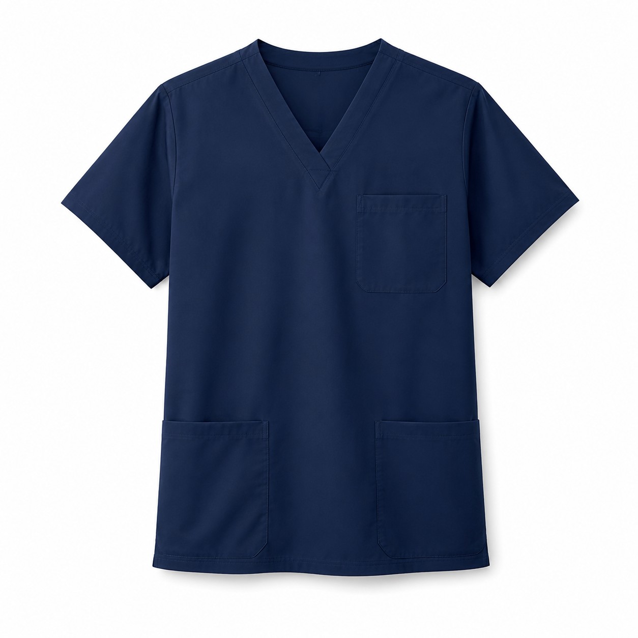 Classic V Neck Scrub Top Navy