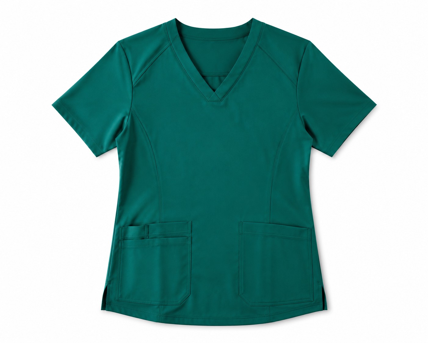 Stretch Performance Scrub Top Emerald