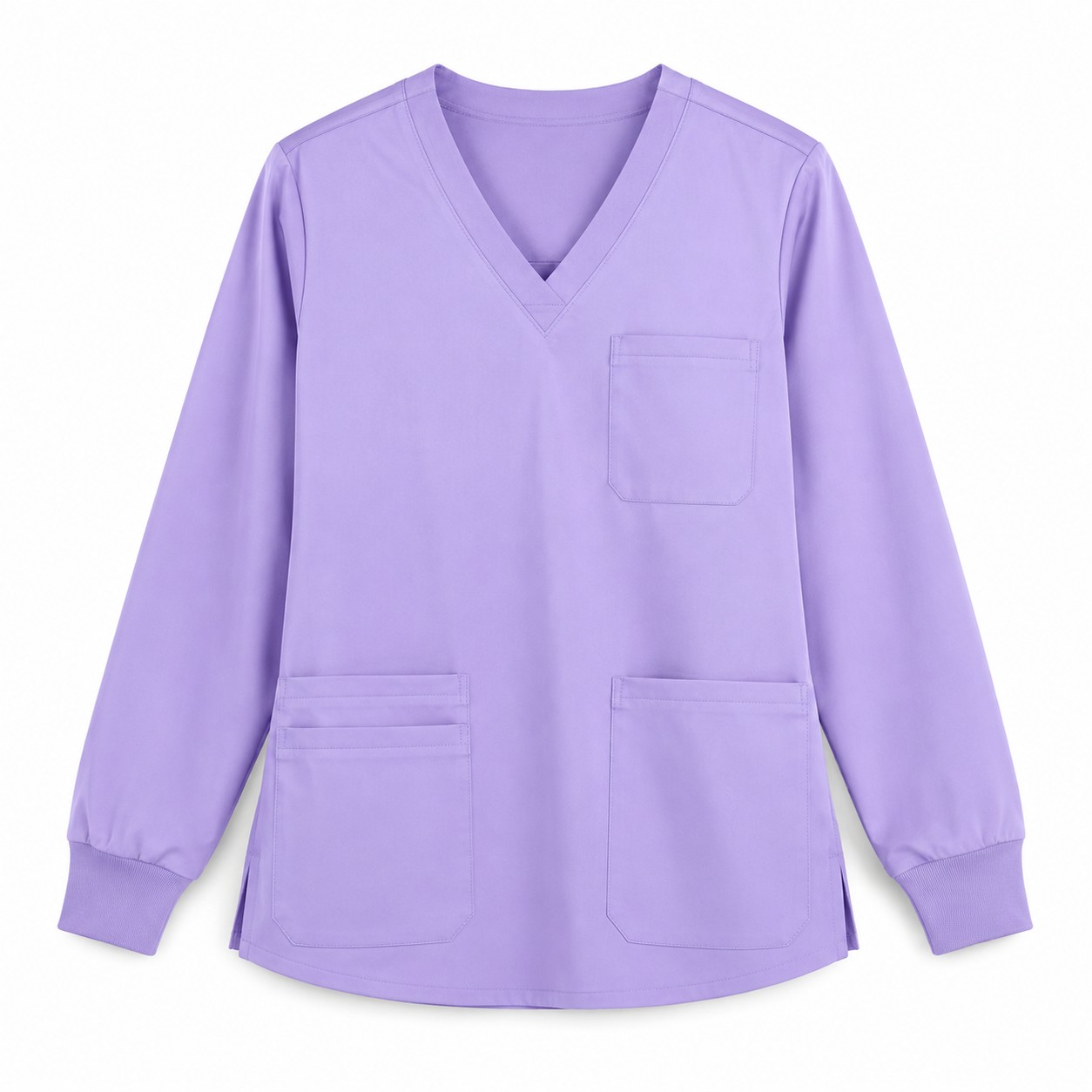 Long Sleeve Scrub Top Lavender