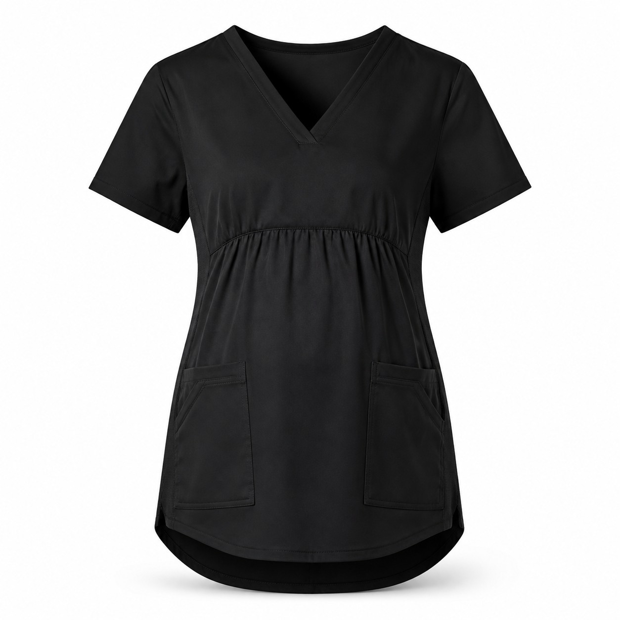 Maternity Medical Scrub Top Black