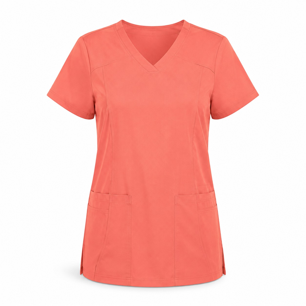 Antimicrobial Nursing Scrub Top Coral