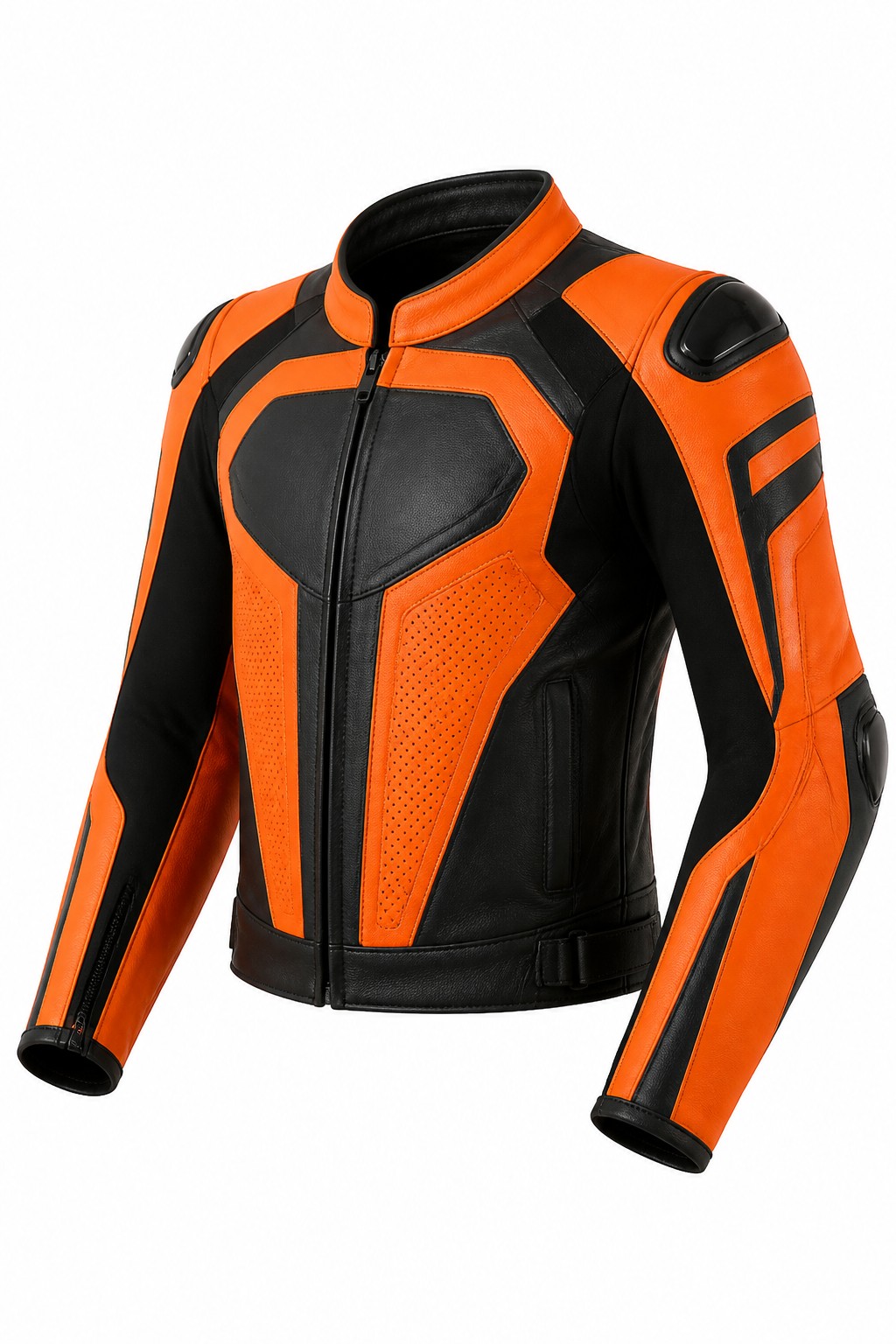Men Orange Black Race Jacket 05