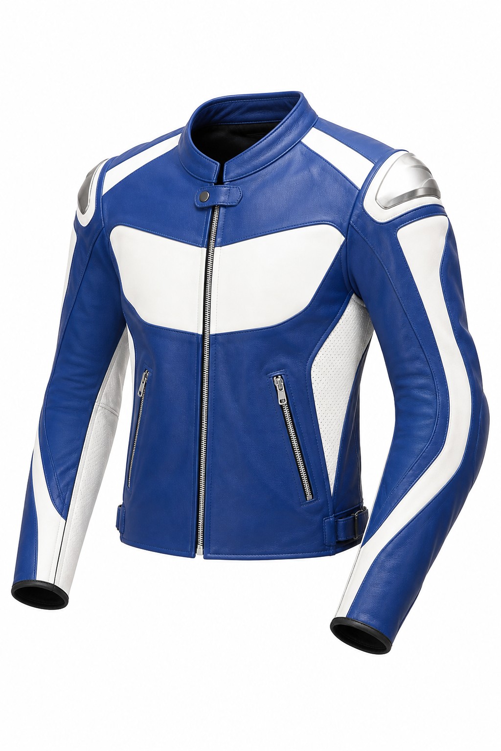 Men Blue White GP Jacket 07