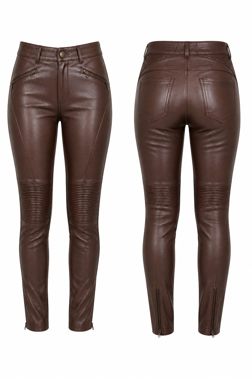 Women Brown Race Pants 04