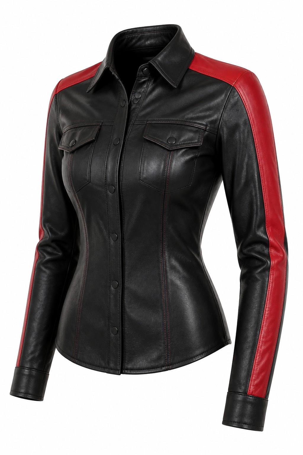 Women Black Red Race Shirt 02