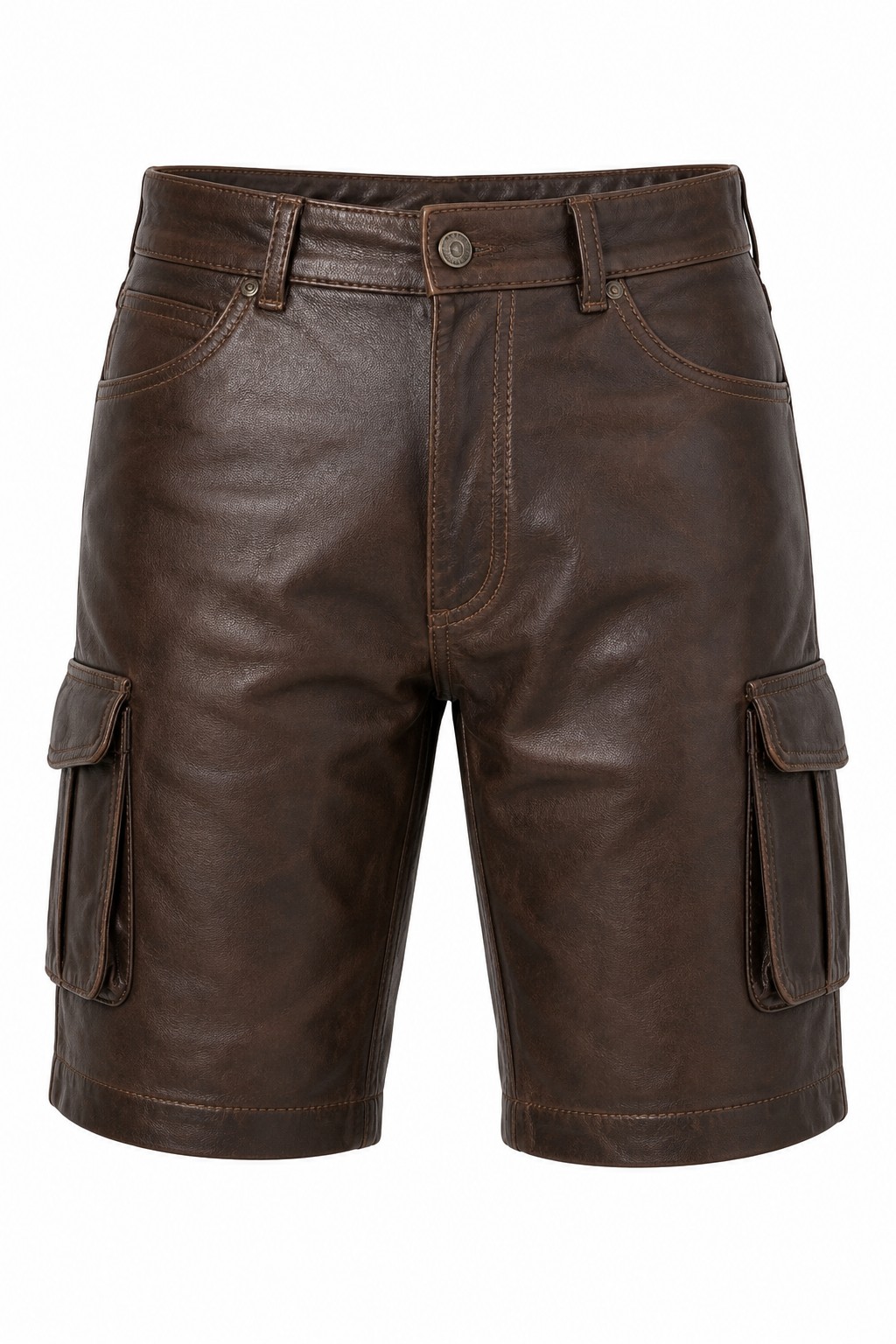 Men Brown Race Cargo Shorts 03