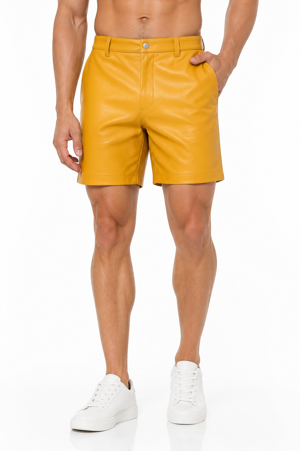 Men Mustard Shirt Style Shorts 03