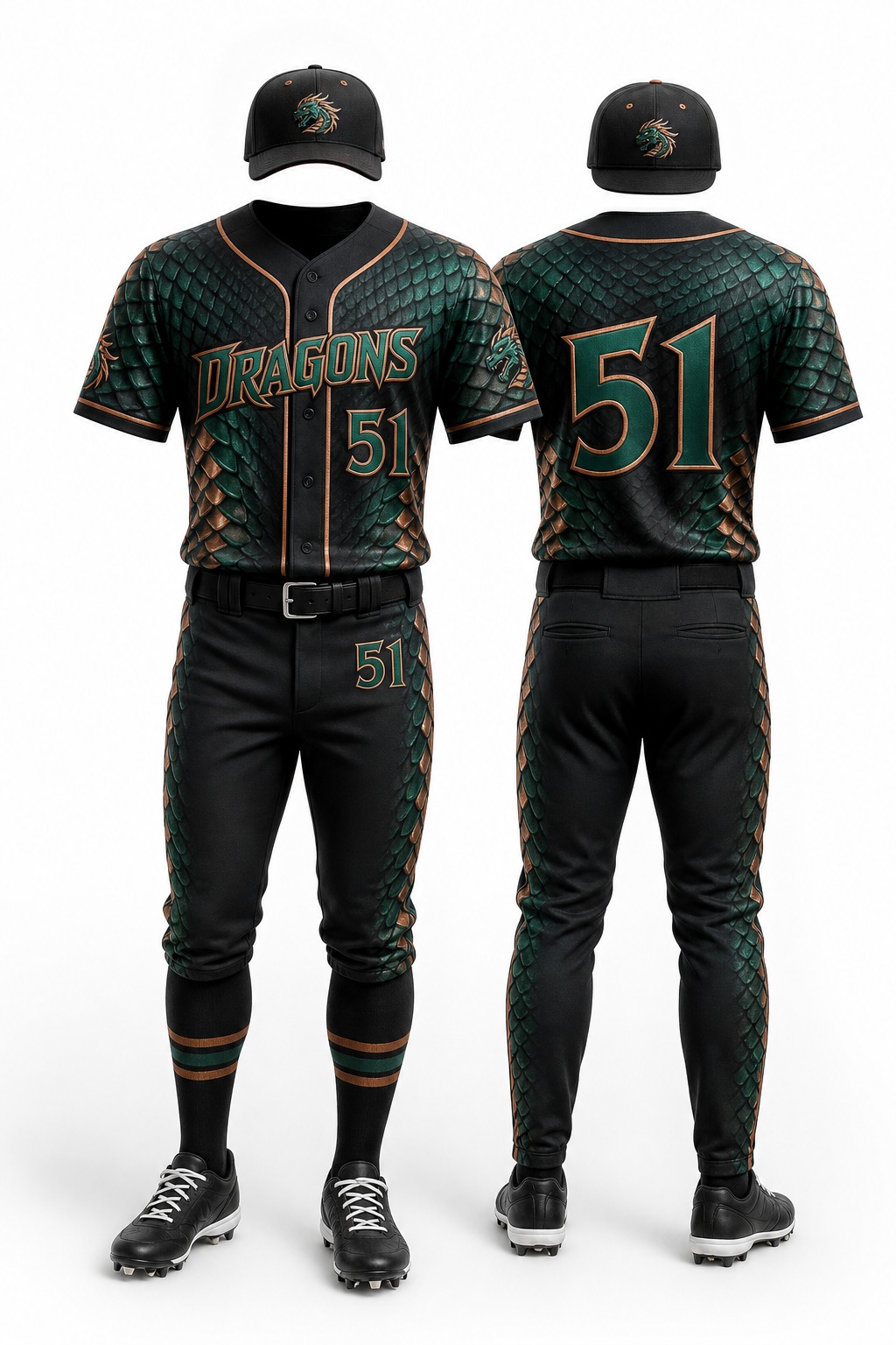 Baseball Uniforms #51 — Design 12 Sublimation Kit