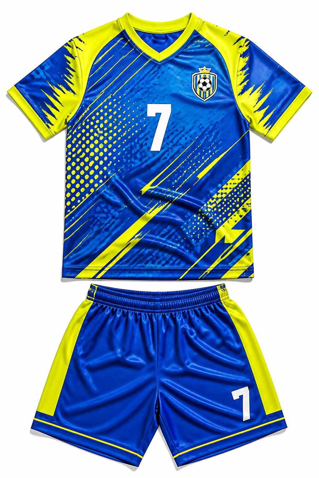 Soccer Uniforms #7 — Electric Blue Neon Kit
