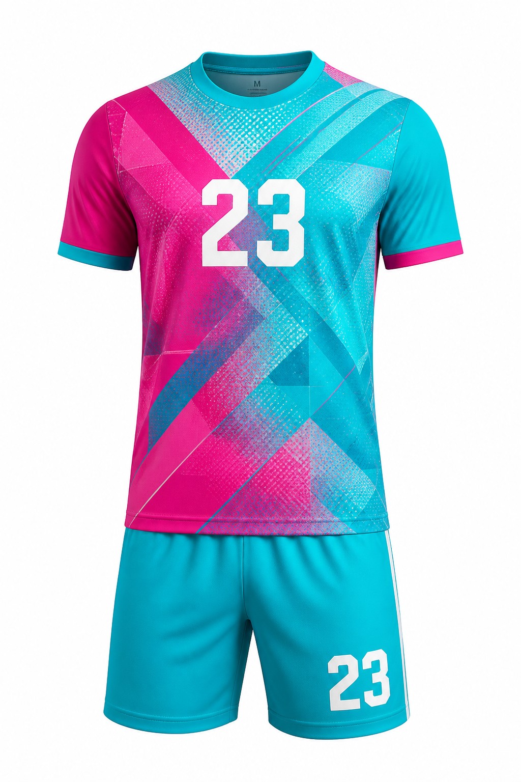 Soccer Uniforms #23 — Turquoise Magenta Kit