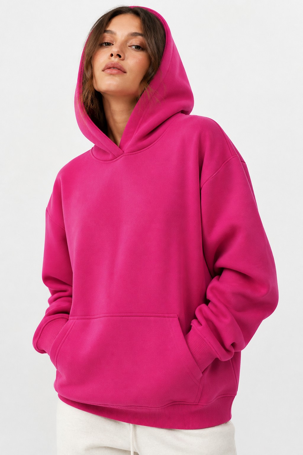 Fuchsia Relaxed Hoodie