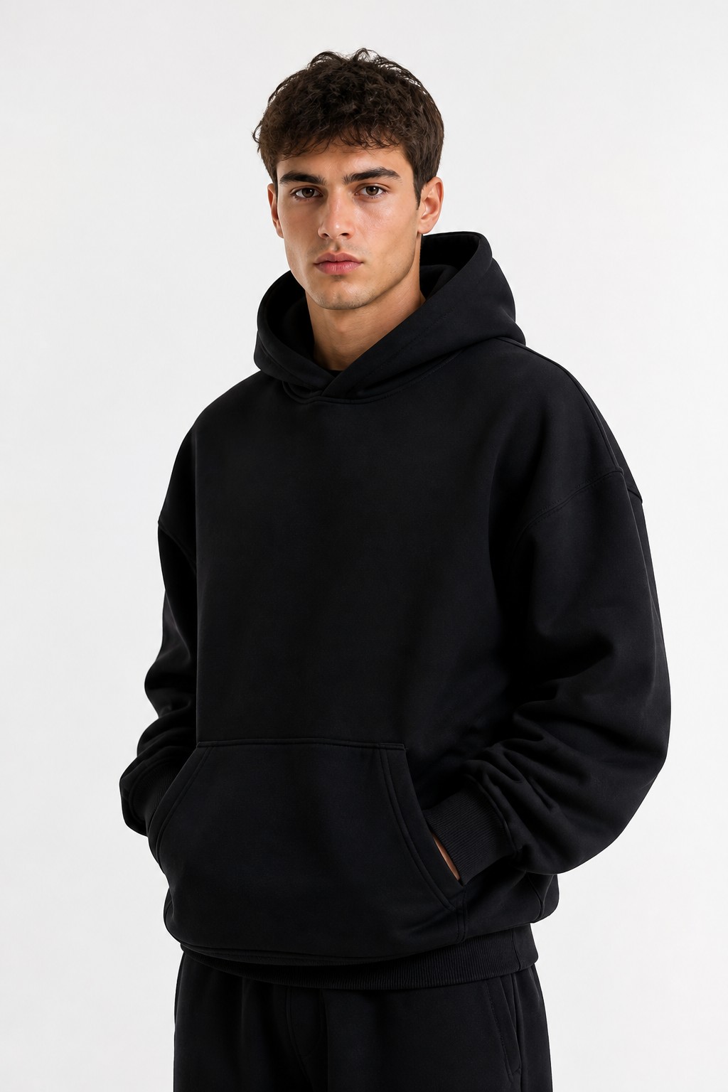 Soft Black Essential Hoodie