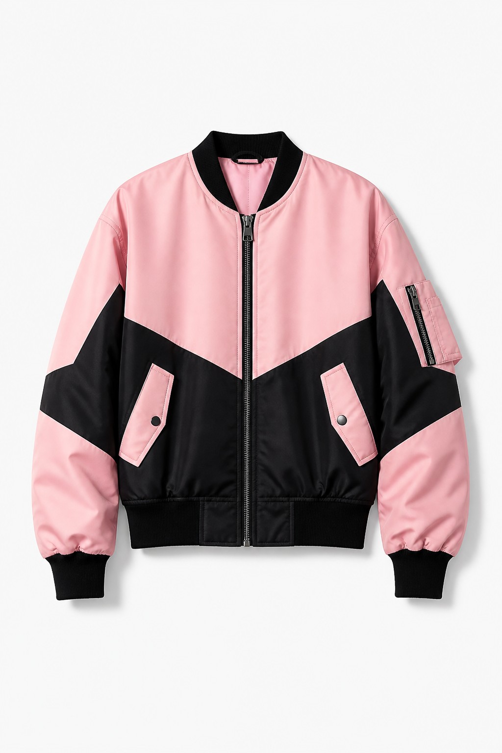 Pink Black Contrast Jacket