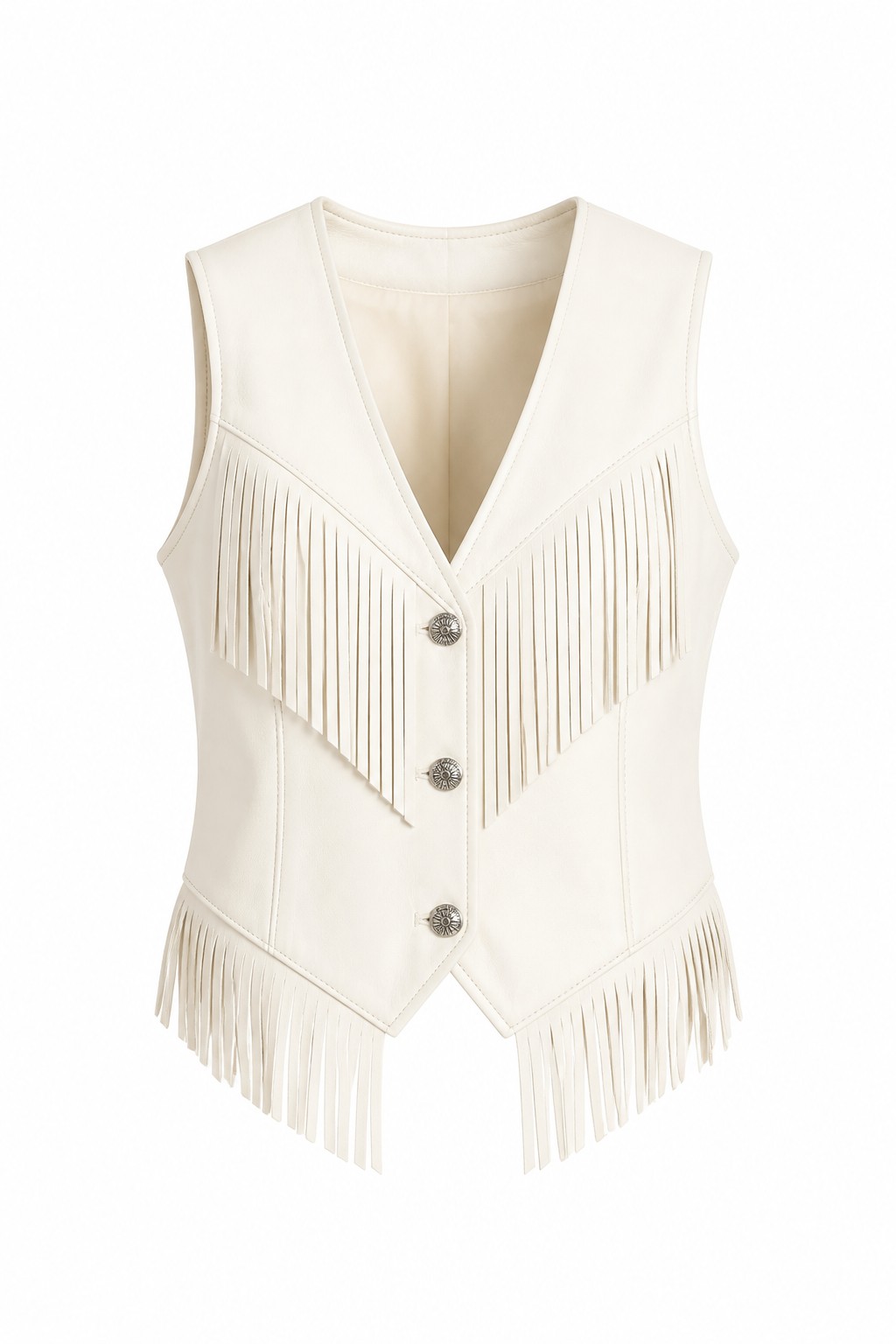 Women Ivory Western Fringe Vescuit 04
