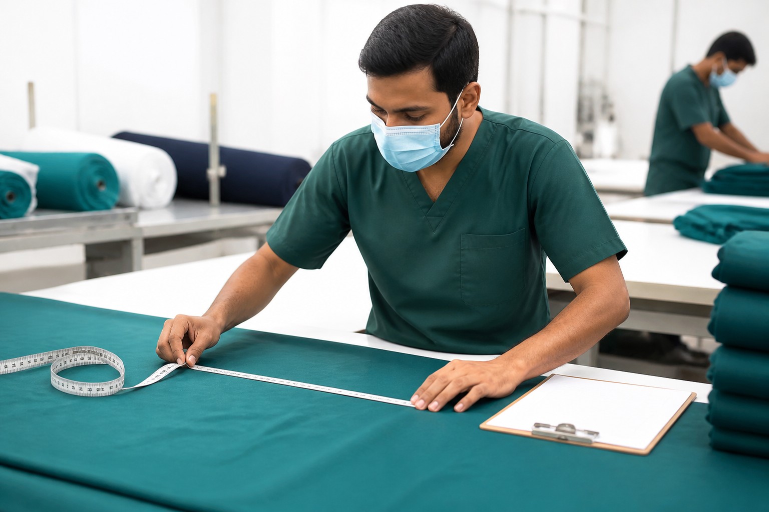 Raw material inspection at Naseeb Leather Industries